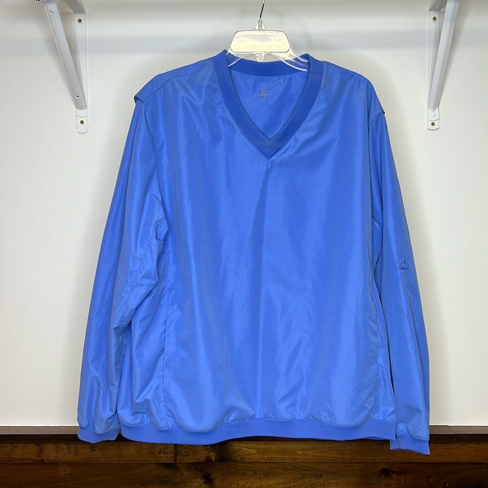 *Flawed* Ativa Blue V-Neck Golf Windbreaker- XL